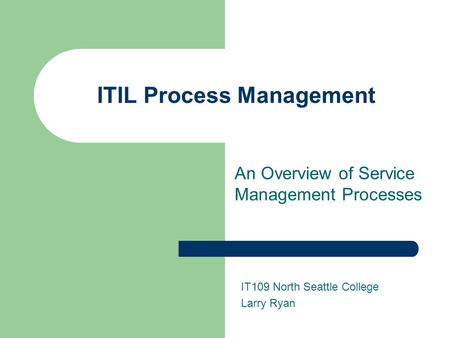 ITIL Process Management