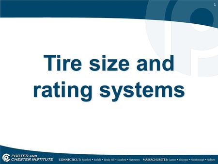 Tire size and rating systems