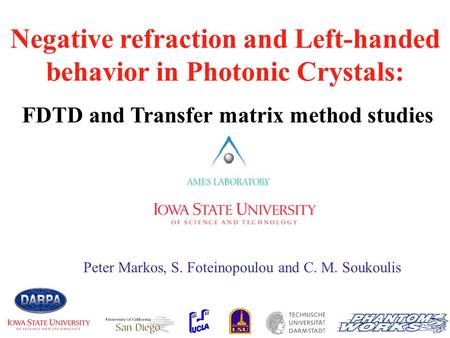 Negative refraction and Left-handed behavior in Photonic Crystals: