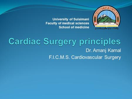 Cardiac Surgery principles