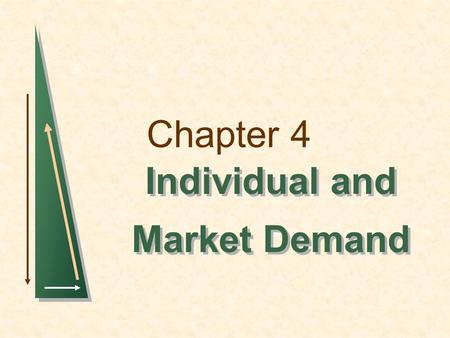 Individual and Market Demand