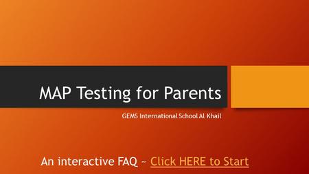 MAP Testing for Parents