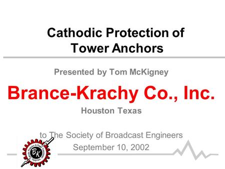 Cathodic Protection of Tower Anchors