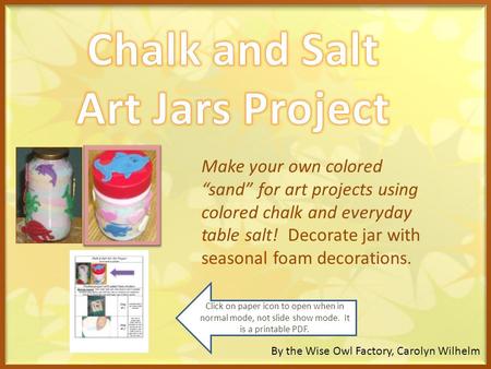Chalk and Salt Art Jars Project
