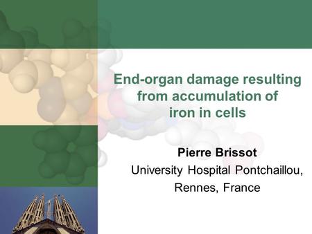 End-organ damage resulting from accumulation of iron in cells Pierre Brissot University Hospital Pontchaillou, Rennes, France.