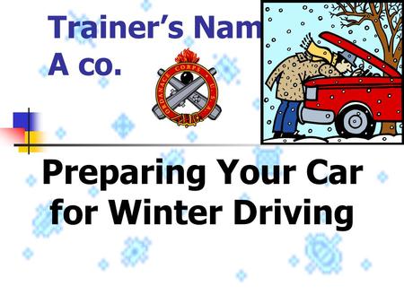 Preparing Your Car for Winter Driving
