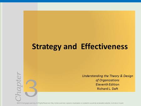 Strategy and Effectiveness