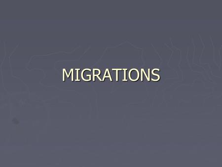 MIGRATIONS. EXCHANGED: EXCHANGED: That is a migration which gets on an agreement. For example ; After Kurtuluş War (Independence War of Turkey) and according.
