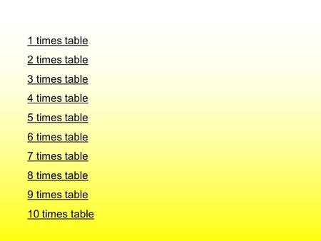 1 times table 2 times table 3 times table 4 times table 5 times table