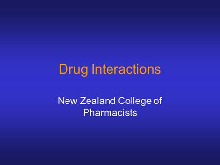 New Zealand College of Pharmacists