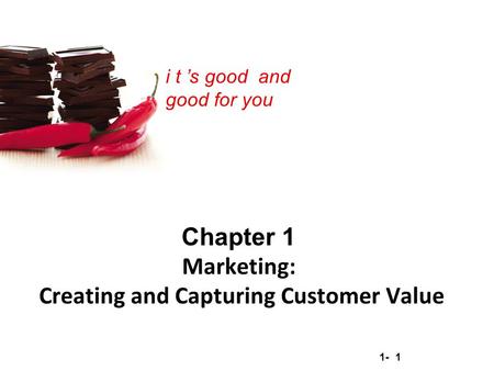 Chapter 1 Marketing: Creating and Capturing Customer Value