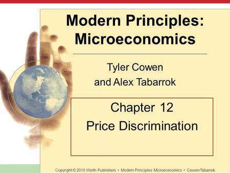 Chapter 12 Price Discrimination