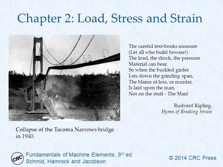 Chapter 2: Load, Stress and Strain