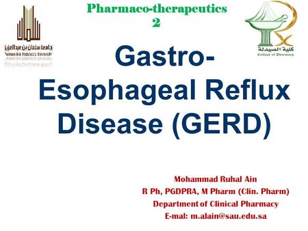 Gastro-Esophageal Reflux Disease (GERD)