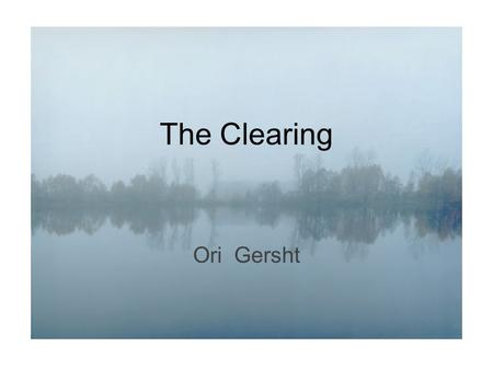 The Clearing Ori Gersht.