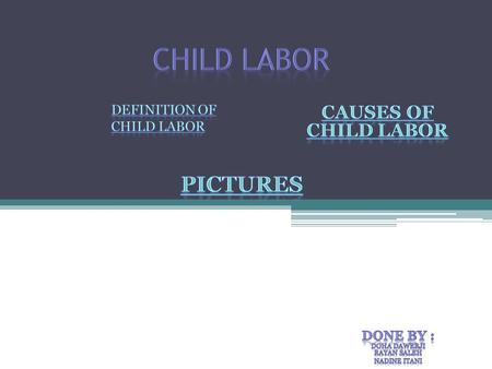 Not all work done by children should be classified as child labor that is to be targeted for elimination. Children’s or adolescents’ participation in.