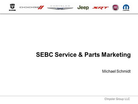 SEBC Service & Parts Marketing