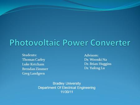 Photovoltaic Power Converter