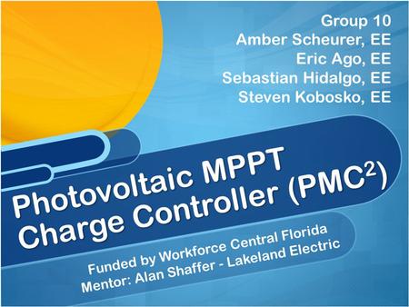 Photovoltaic MPPT Charge Controller (PMC2)