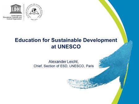 Education for Sustainable Development at UNESCO