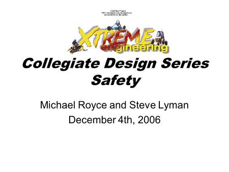 Collegiate Design Series Safety