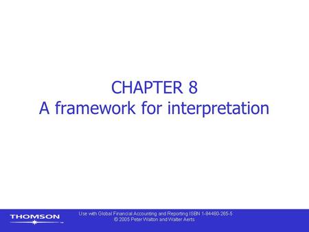 CHAPTER 8 A framework for interpretation