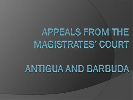 INTRODUCTION Role of Magistrate in Magisterial Appeals.