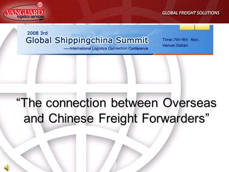 “The connection between Overseas and Chinese Freight Forwarders”