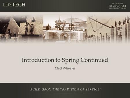 Introduction to Spring Continued Matt Wheeler. Notes This is a training NOT a presentation Please ask questions Prerequisites – Introduction to Java Stack.
