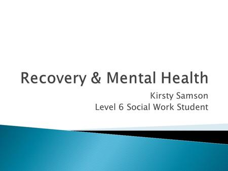 Recovery & Mental Health