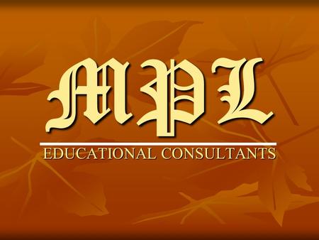 MPL EDUCATIONAL CONSULTANTS. CAREER OPTIONS IN ACCOUNTING & FINANCE.