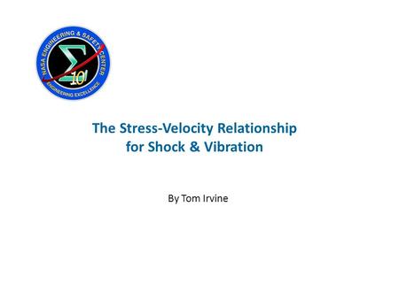 The Stress-Velocity Relationship