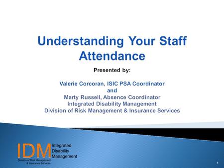 1. Please refer to your Data Sheet: 96% The Absence Management Program allows you to: ◦ Develop strategies and tactics to improve staff attendance.