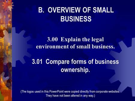 powerpoint presentation forms of business ownership