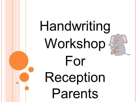 Handwriting Workshop For Reception Parents