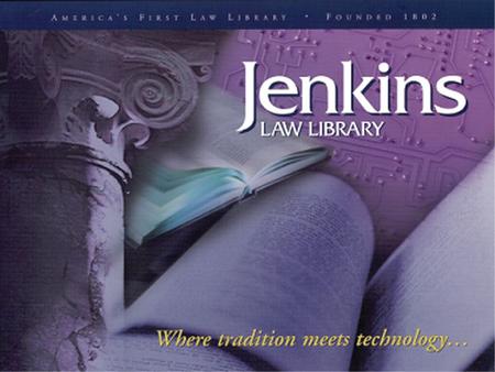 The History of Jenkins Law Library The Law Library Company of the City of Philadelphia, formed in 1802 by 71 Philadelphia lawyers, was the first law library.