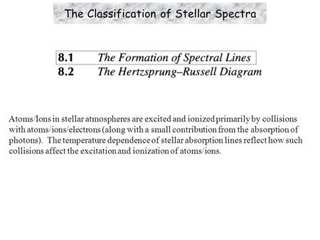 The Classification of Stellar Spectra