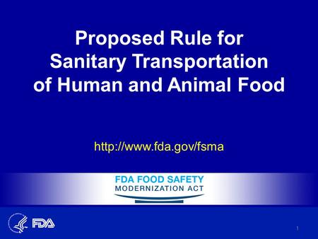 Proposed Rule for Sanitary Transportation of Human and Animal Food