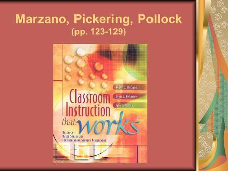 Marzano, Pickering, Pollock (pp )