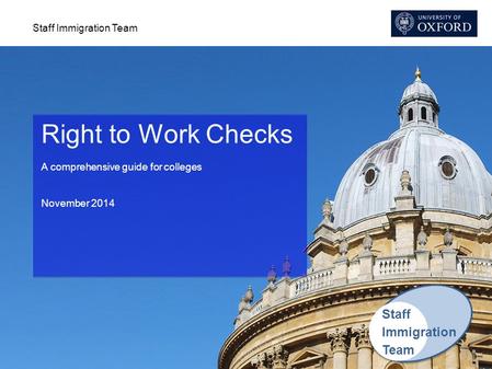 Right to Work Checks Staff Immigration Team