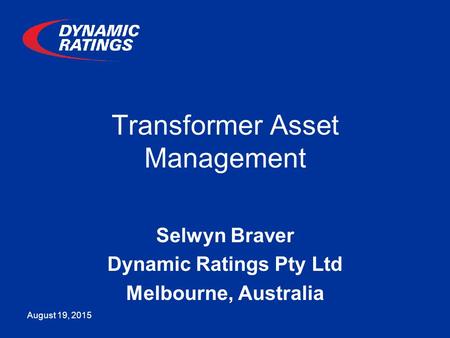 Transformer Asset Management