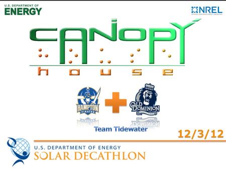 12/3/12. Solar Decathlon Collegiate competition between 20 international teams held by US DOE Objective: Design Build Operate Design to be… Cost effective.