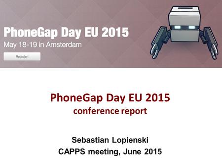 PhoneGap Day EU 2015 conference report
