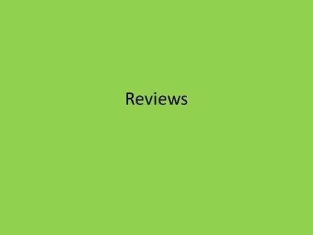 Reviews. Definition A review is an evaluation of a publication, such as a movie, video game, musical composition, book, a piece of hardware, or an event.