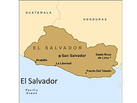El Salvador. civil war From 1980 to 1992 75,000 Salvadorans died.