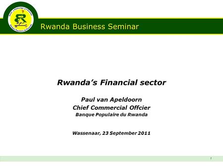 Rwanda Business Seminar