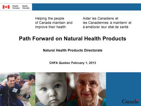 Helping the people of Canada maintain and improve their health Aider les Canadiens et les Canadiennes à maintenir et à améliorer leur état de santé Path.