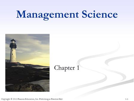 Management Science Chapter 1