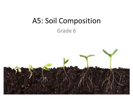 A5: Soil Composition Grade 6.