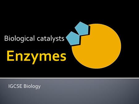 Biological catalysts Enzymes IGCSE Biology.